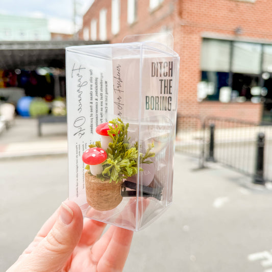 Magnolia & Peony: Mushroom Vent Clip Car Air Freshener Diffuser (Reusable)