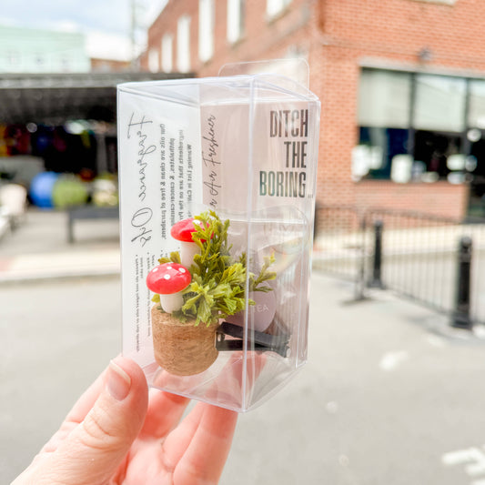 Book Boyfriend: Mushroom Vent Clip Car Air Freshener Diffuser (Reusable)