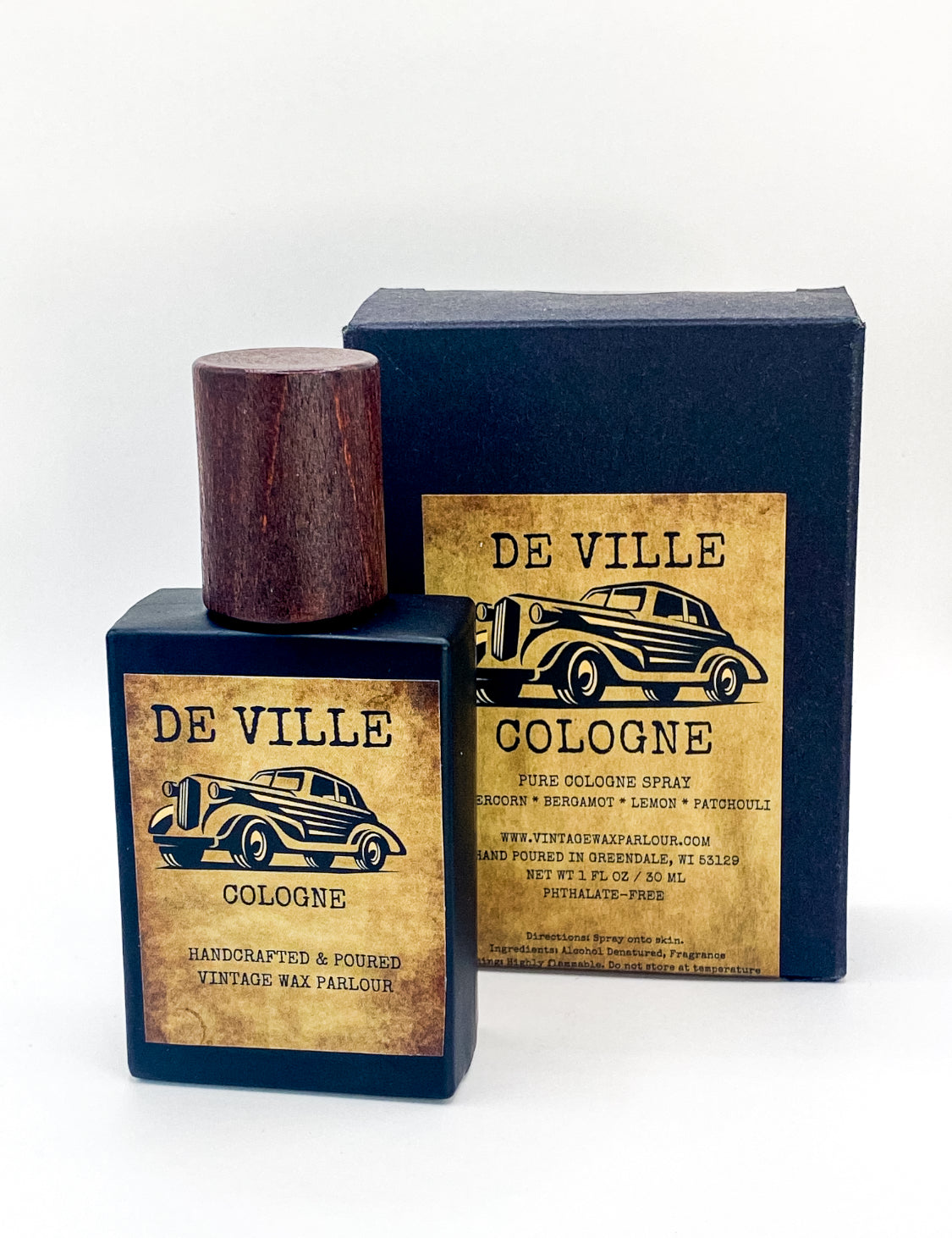 De Ville by Vintage Wax Parlour | 1 oz. Men's Cologne