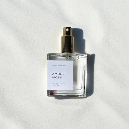 Moon Works Amber Moss 1.7 oz. EDP Spray on White