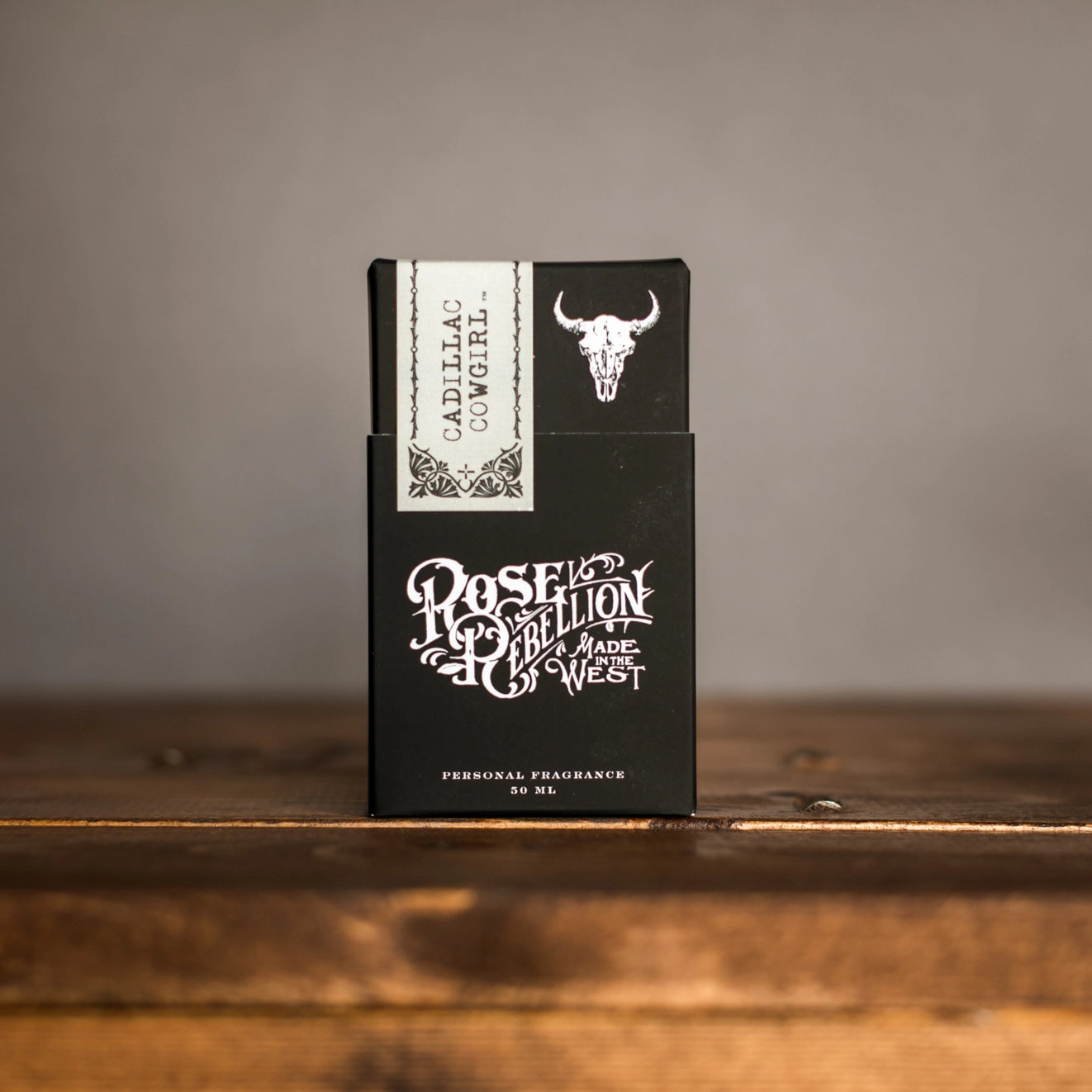 rrebellion cadillac cowgirl perfume spray box