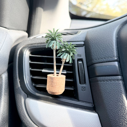 Cabana Sandalwood: Palm Tree Vent Clip Car Air Freshener Diffuser (Reusable)