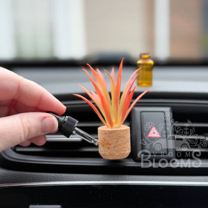 Bahama Mama: Orange Spikey Plant Vent Clip Car Air Freshener (Reusable)