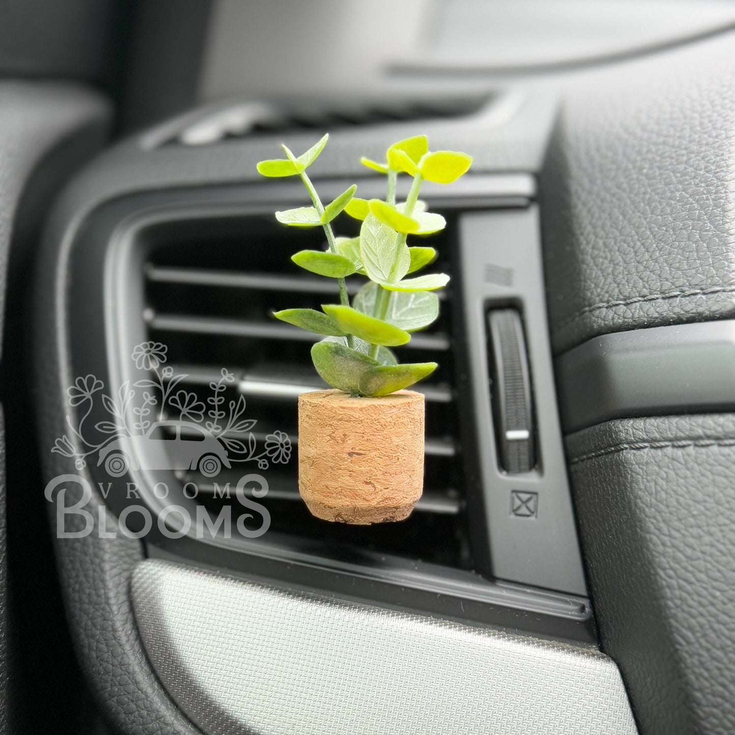 White Tea: Eucalyptus Plant Vent Clip Car Air Freshener (Reusable)