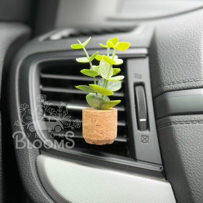 Mahogany Teakwood: Eucalyptus Plant Vent Clip Car Air Freshener (Reusable)