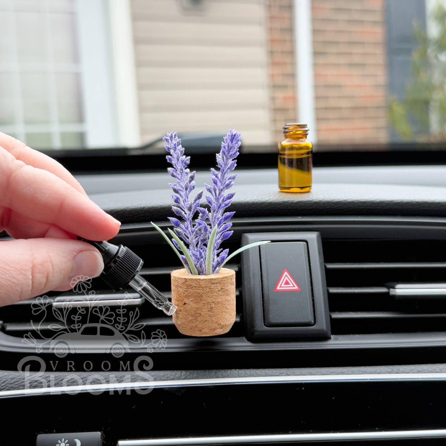 White Birch: Lavender Flower Vent Clip Car Air Freshener (Reusable)