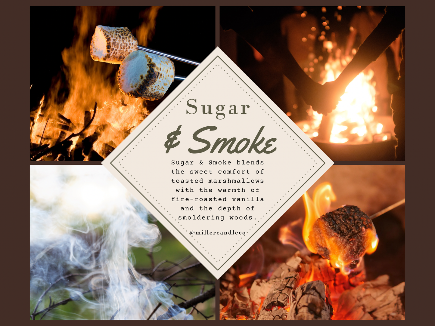 Sugar & Smoke by Miller Candle Co. 8 oz Candle