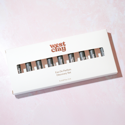 West Clay Perfume Discovery Set | 9 Nontoxic 2 mL Perfumes