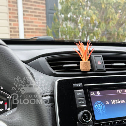 Blood Orange Paloma: Orange Spikey Plant Vent Clip Car Air Freshener (Reusable)