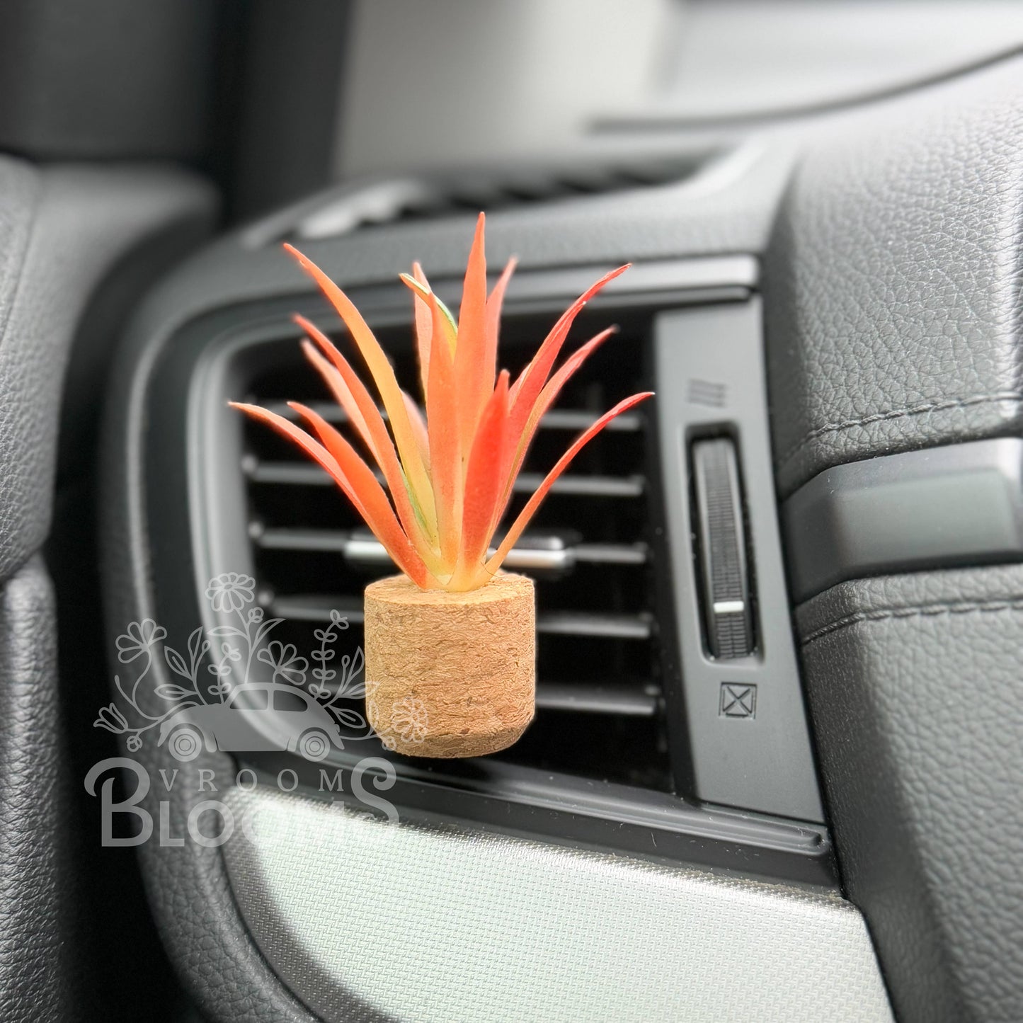 Bahama Mama: Orange Spikey Plant Vent Clip Car Air Freshener (Reusable)