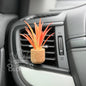 Orange Spikey Plant Vent Clip Car Air Freshener (Reusable)