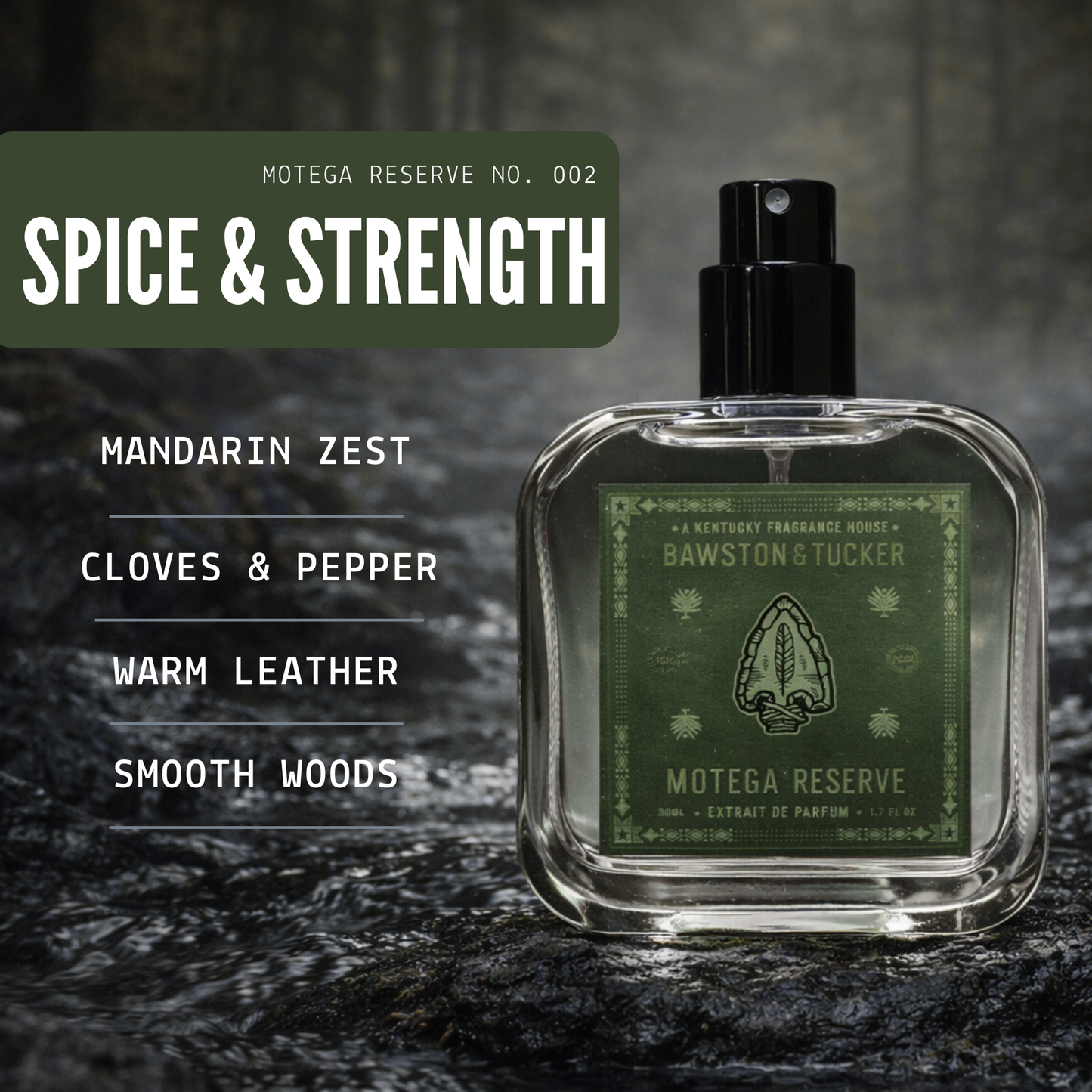 Motega Reserve by Bawston & Tucker | 1.7 oz Extrait de Parfum Cologne Spray