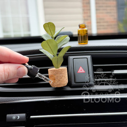 Botanical Spa: Fiddle Plant Vent Clip Car Air Freshener Diffuser (Reusable)