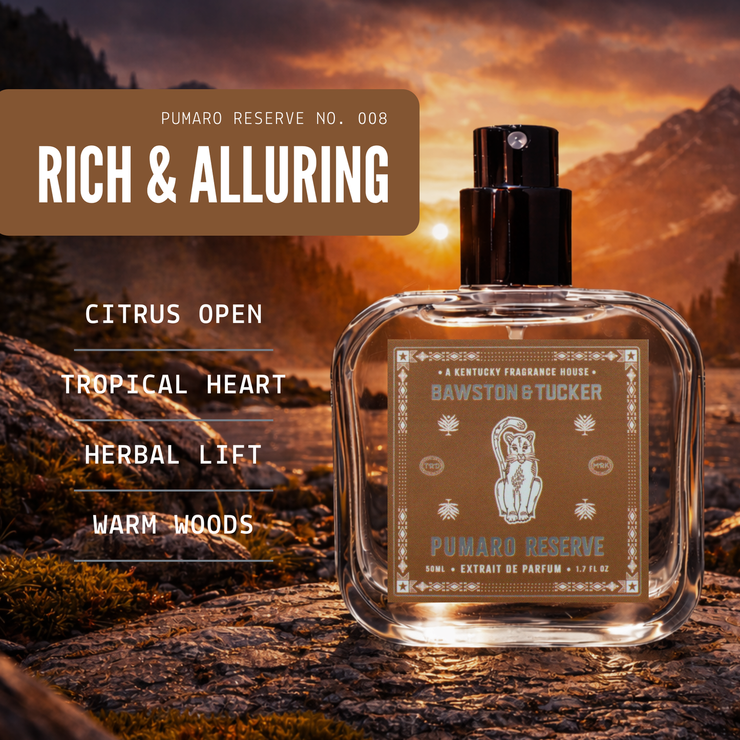 Pumaro Reserve by Bawston & Tucker | 1.7 oz Extrait de Parfum Cologne Spray