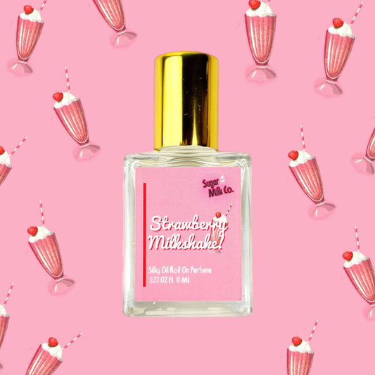 Strawberry Milkshake by Sugar Milk Co. | 10 ml Roll-On Perfume Oil