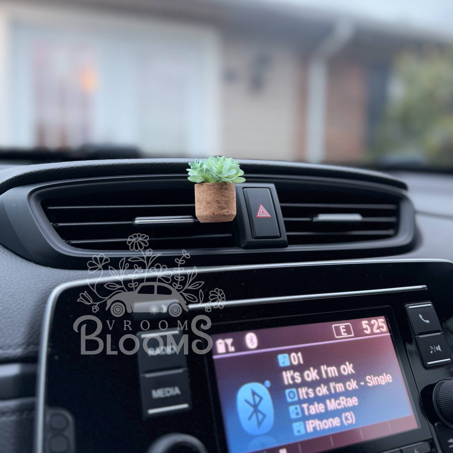 Sandalwood: Aqua Succulent Vent Clip Car Air Freshener Diffuser Reusable