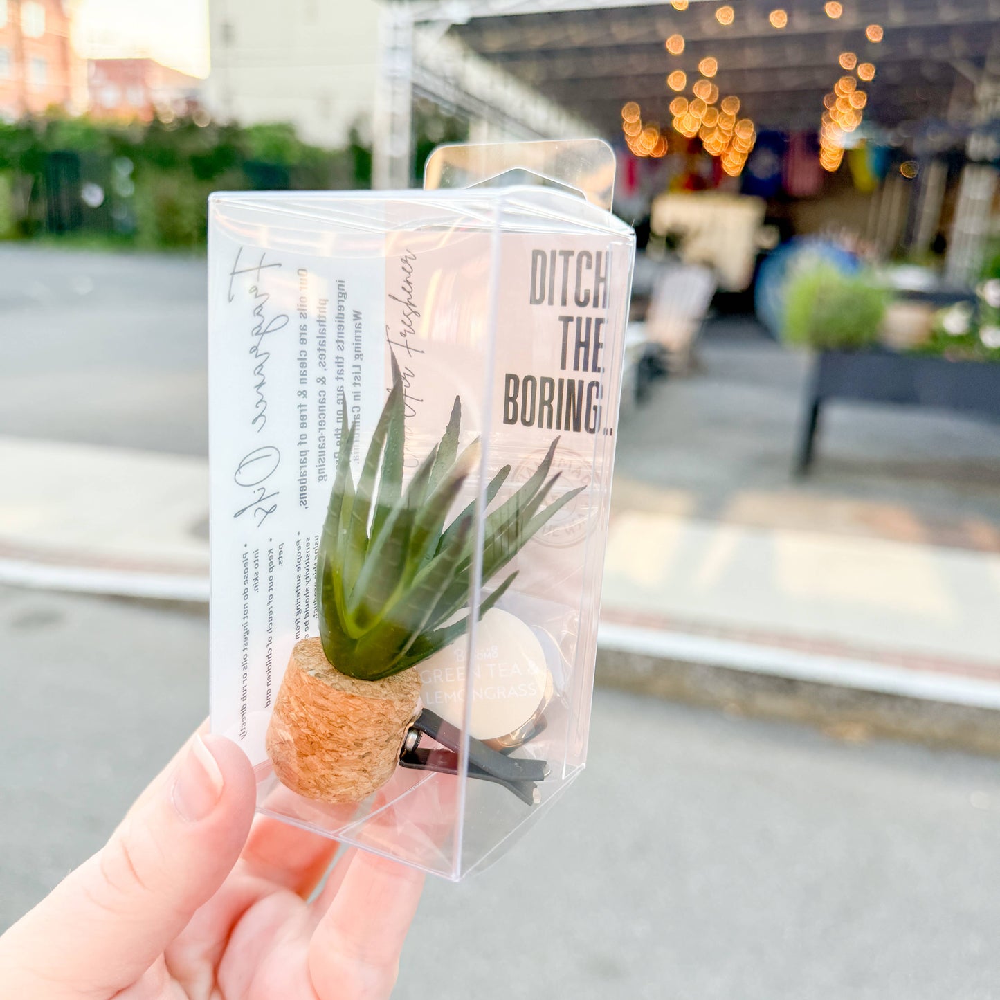 Botanical Spa: Tall Aloe Vera Vent Clip Car Air Freshener Diffuser (Reuseable)