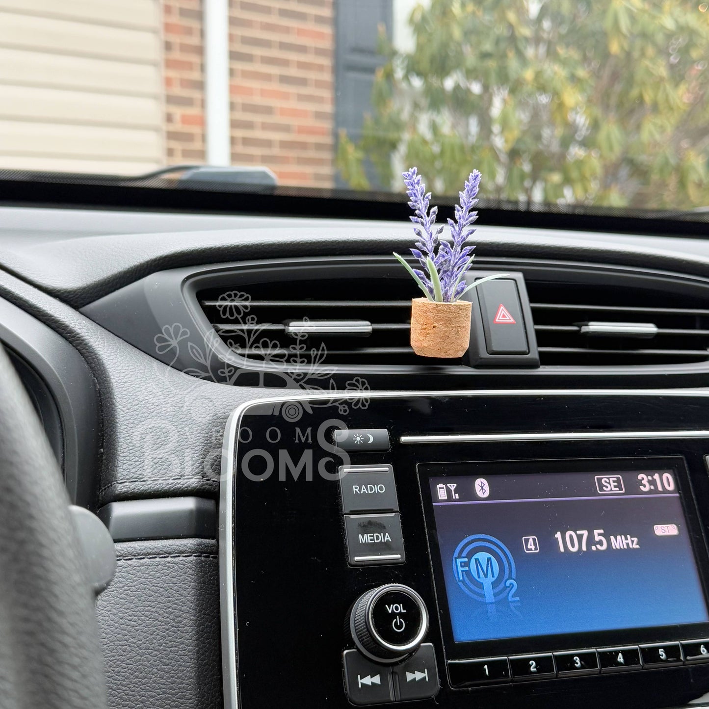Pink Sugar Crystals: Lavender Flower Vent Clip Car Air Freshener (Reusable)